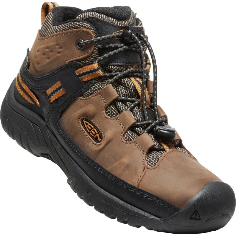 Keen Targhee Mid WP Big Kid's Dark Earth/Golden Brown
