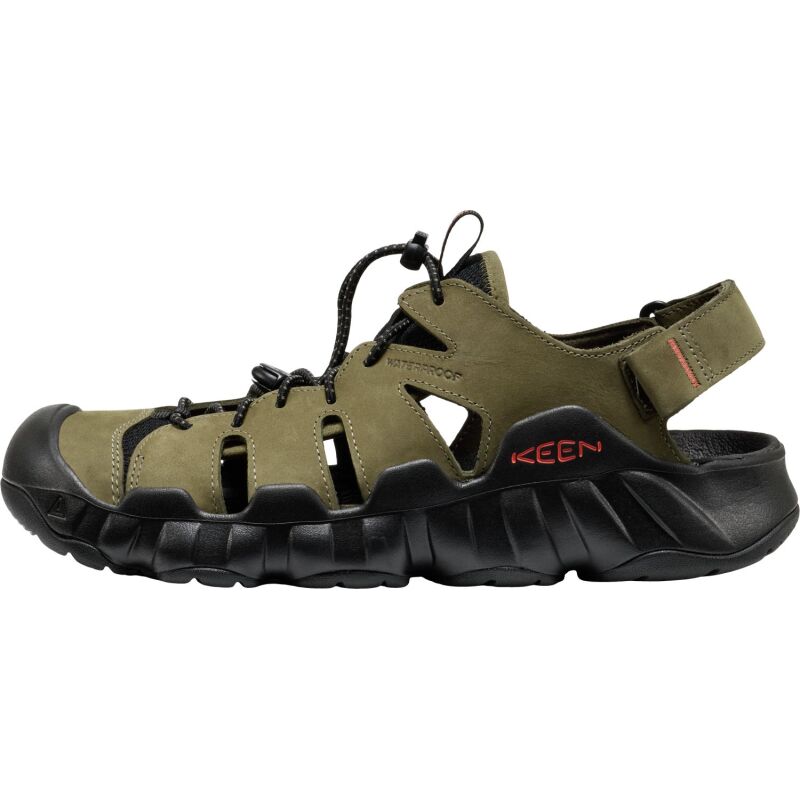 Keen Hyperport Fisherman Leather Sandal Men's Dark Olive/Black