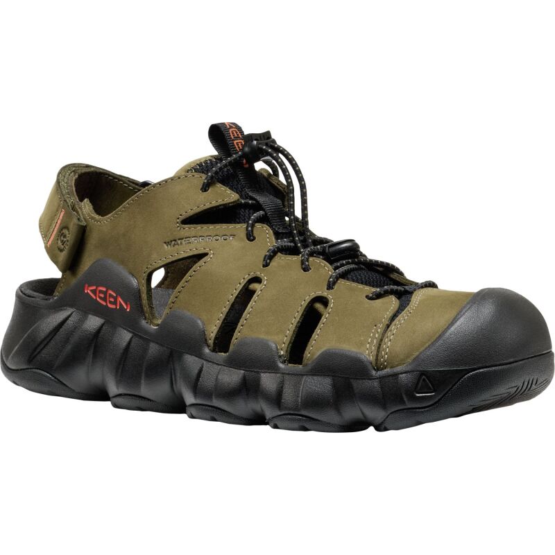 Keen Hyperport Fisherman Leather Sandal Men's Dark Olive/Black