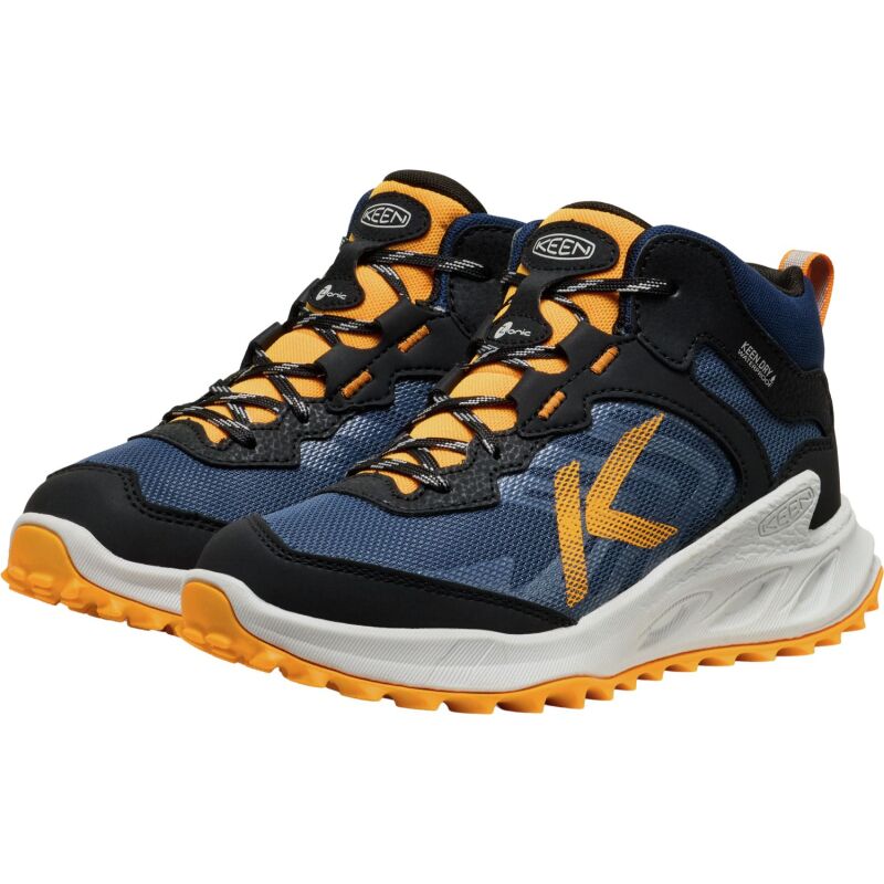 Keen Zionic Mid Wp Big Kid's Naval Academy/Bright Marigold